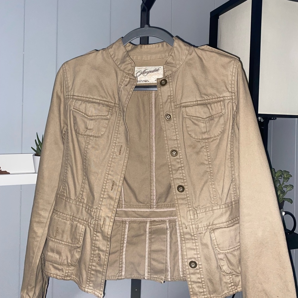 Aeropostale - Tan/Beige Khaki Utility Jacket